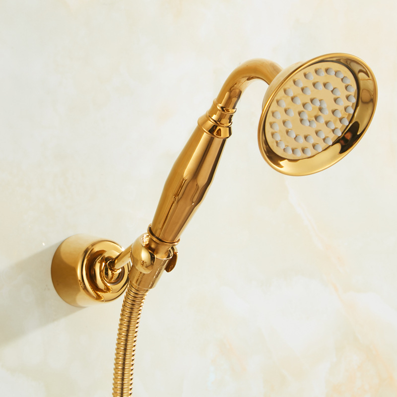 Set de duș, stil european (material cupru, controlul temperaturii, funcție ploaie, montaj pe perete)
