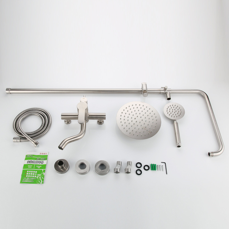 Set tuša od 304 nehrđajućeg čelika, zidni, kružni kišni tuš, model OS808-1