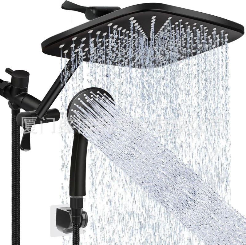 Tuš set s skrivenim zidnim ugradnjom, ABS materijal, CUPC potvrda, tri načina prskanja (Spray, Massage, Rain), kvadratna kromirana tuš glava, model 71119+72062