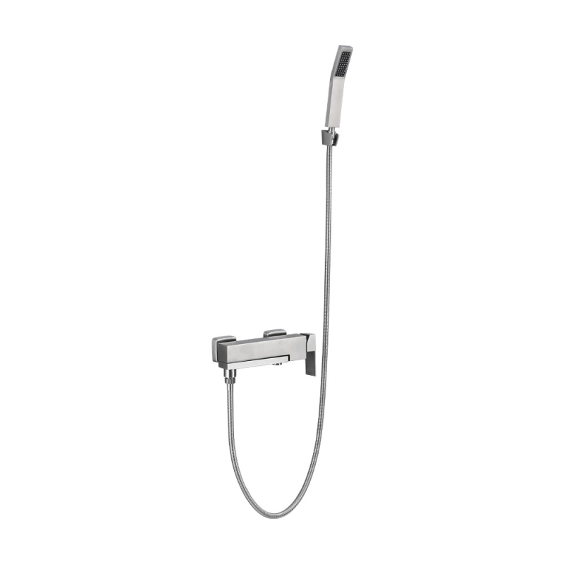 Tuš set od SUS304 nehrđajućeg čelika, kvadratni oblik, model 612309, otvorena ugradnja, kišni tuš