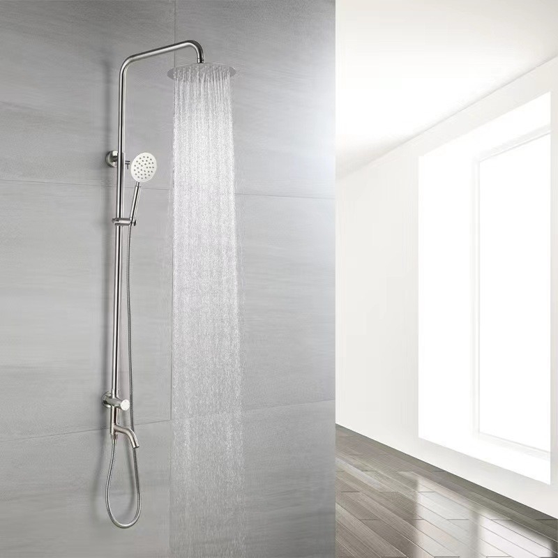 Tuš-set s ugrađenom instalacijom, 304 nehrđajući čelik, okrugla kišna glava, model LG-8101, hladno napajanje, 0–90°C, 0,9 MPa