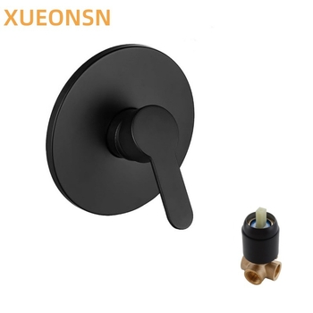 Skriveni zidni tuš miješalica, mesing tijelo, model XN-2803-1H, keramički kartridž, ugrađena u zid, miješanje tople i hladne vode, moderan stil