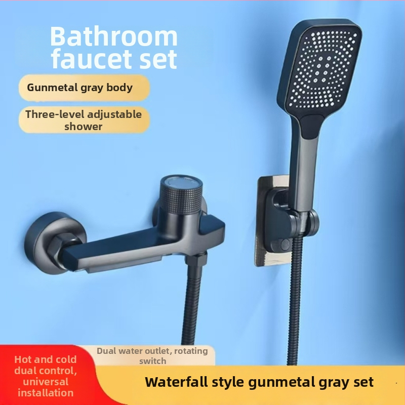 Tuš mješalica s miješanjem tople i hladne vode, zidna montaža, tijelo od legure, keramički disk ventila, elektroplating završna obrada