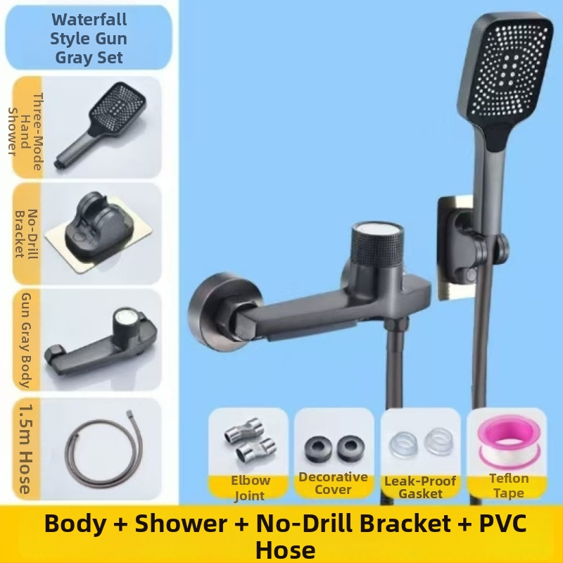 Tuš mješalica s miješanjem tople i hladne vode, zidna montaža, tijelo od legure, keramički disk ventila, elektroplating završna obrada