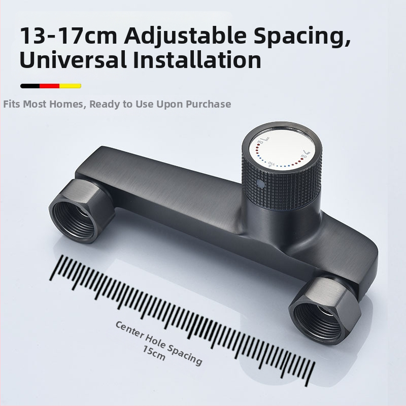 Tuš mješalica s miješanjem tople i hladne vode, zidna montaža, tijelo od legure, keramički disk ventila, elektroplating završna obrada