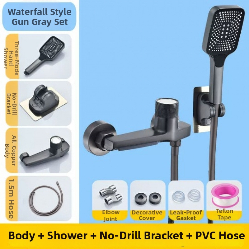 Tuš mješalica s miješanjem tople i hladne vode, zidna montaža, tijelo od legure, keramički disk ventila, elektroplating završna obrada