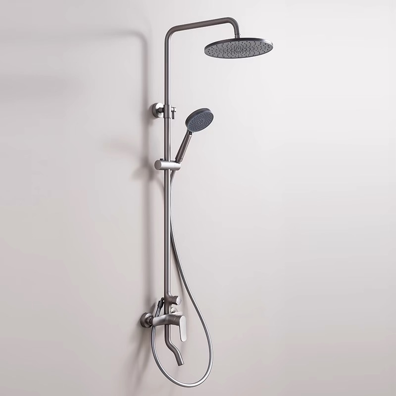 Bakarni tuš komplet – zidni, krom završna obrada, model 8002 – funkcije: raspršivanje, masaža, mjehurići, okretno, kišni tuš