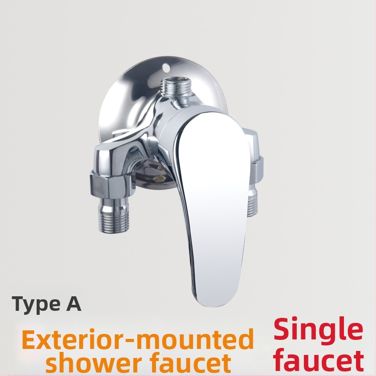 Bakreni tuš miješalica, pločasta montaža, za solarni grijač vode, 0–90°C, 10 MPa, 20 mm ulaz/izlaz, keramički kartridž ventila, model 160822