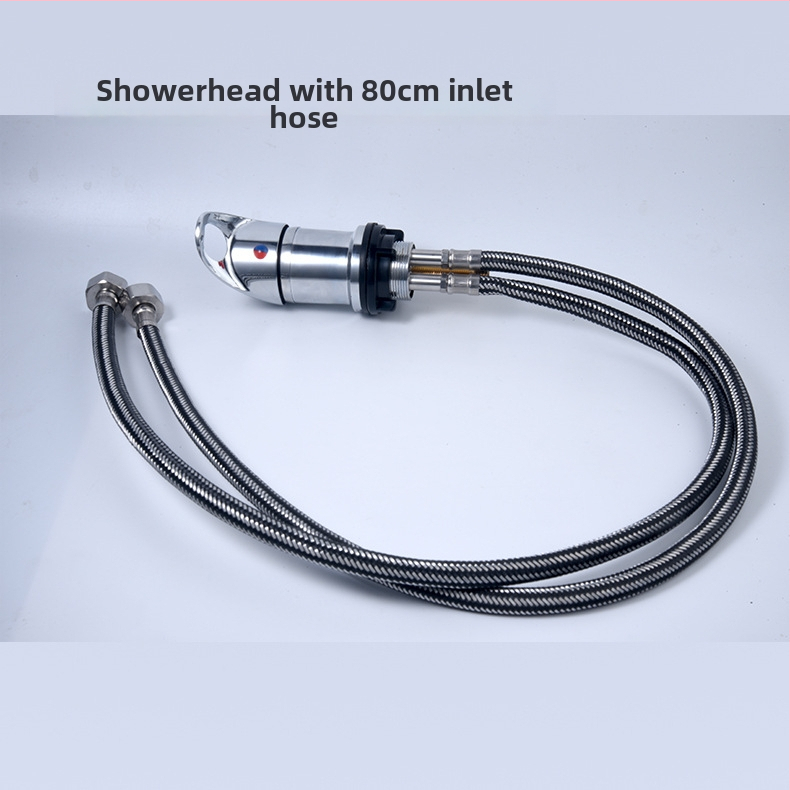 Bakreni tuš miješalica, pločasta montaža, za solarni grijač vode, 0–90°C, 10 MPa, 20 mm ulaz/izlaz, keramički kartridž ventila, model 160822