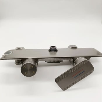 Tuš miješalica, bakreno tijelo, keramički jezgru ventila, dvostruka ručka, elektroplakirani završni premaz