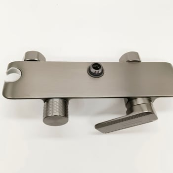 Tuš miješalica, bakreno tijelo, keramički jezgru ventila, dvostruka ručka, elektroplakirani završni premaz