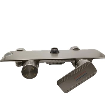 Tuš miješalica, bakreno tijelo, keramički jezgru ventila, dvostruka ručka, elektroplakirani završni premaz