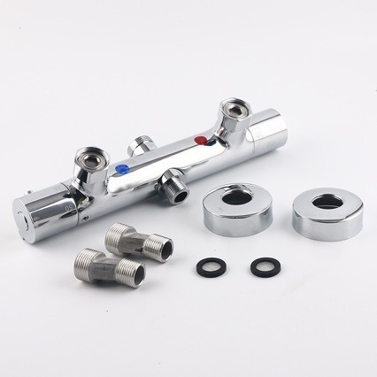 Tuš termosatski miješajući ventil za skriveni ili vidljivi montažni način, nehrđajući čelik, termostatsko jezgro, 20–90°C, 0.5–1.0 MPa