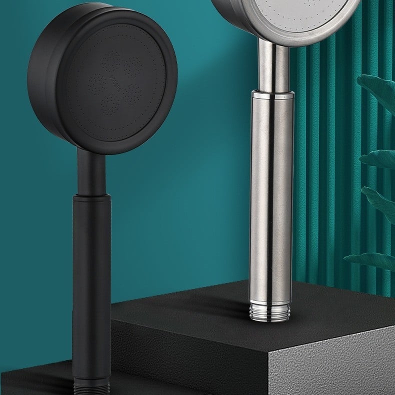 Душ глава с ръчно държане от неръждаема стомана, дъждовен режим и пръскане, стенен монтаж, четкована повърхност