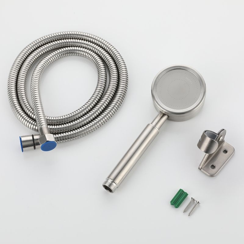 Ručna tuš glava od nehrđajućeg čelika s brušenom površinom, model Small Man Waist Supercharged, okruglog oblika, 0–90°C, 1.6 MPa, montaža gumbom