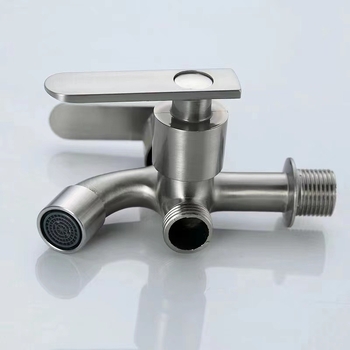 Zidna miješalica za lavabo, jednosmjerna hladna voda, cinkova legura, brušeni završni sloj, model 3100, keramički jezgreni ventil