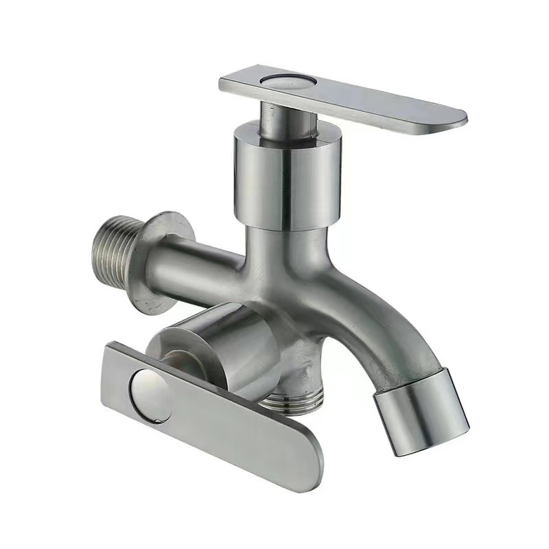 Zidna miješalica za lavabo, jednosmjerna hladna voda, cinkova legura, brušeni završni sloj, model 3100, keramički jezgreni ventil