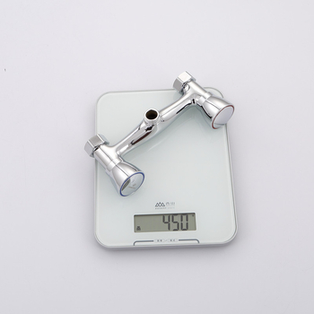 Réz dupla fogantyús zuhanycsap, kettős szabályozású meleg és hideg víz keveréséhez fürdőkádhoz és zuhanyfejhez, falba épített telepítés, 0–90°C, 0–1.6 MPa