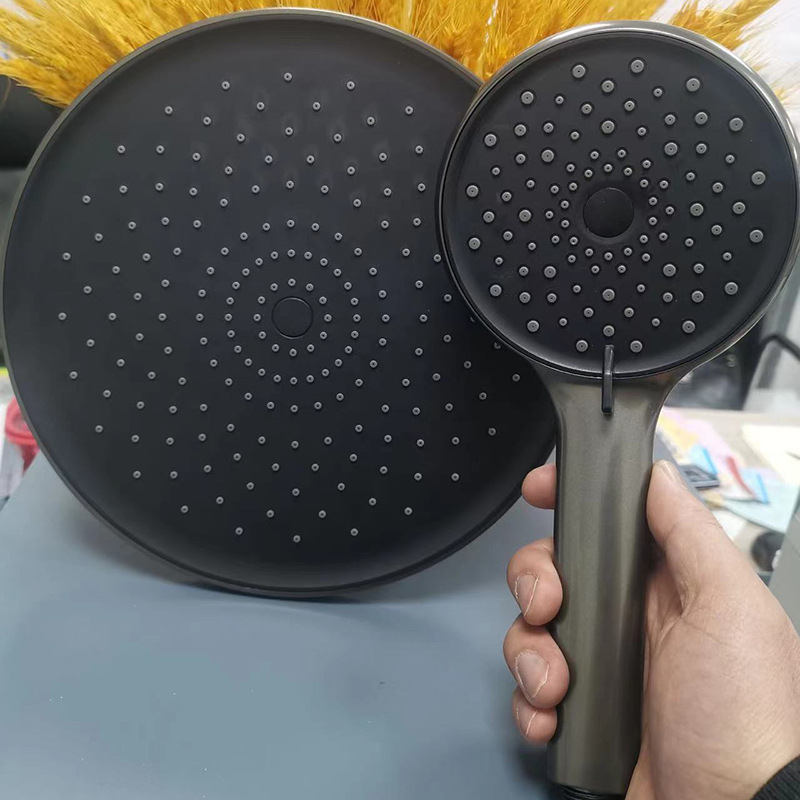 Ръчна душ глава - ABS корпус, три режима на воден поток с филтър и повишено налягане, кръгла форма, модел 6500+8354