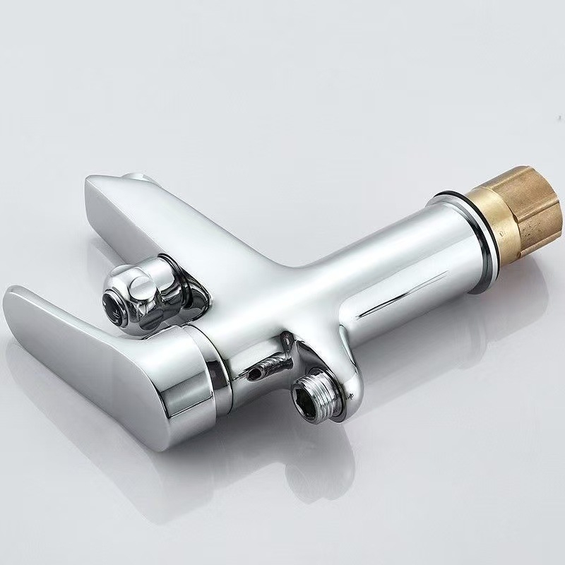 Egypontos mosogatócsap teljesen rézből, meleg- és hideg víz keverő, kerámiatárcsa, 0-90°C