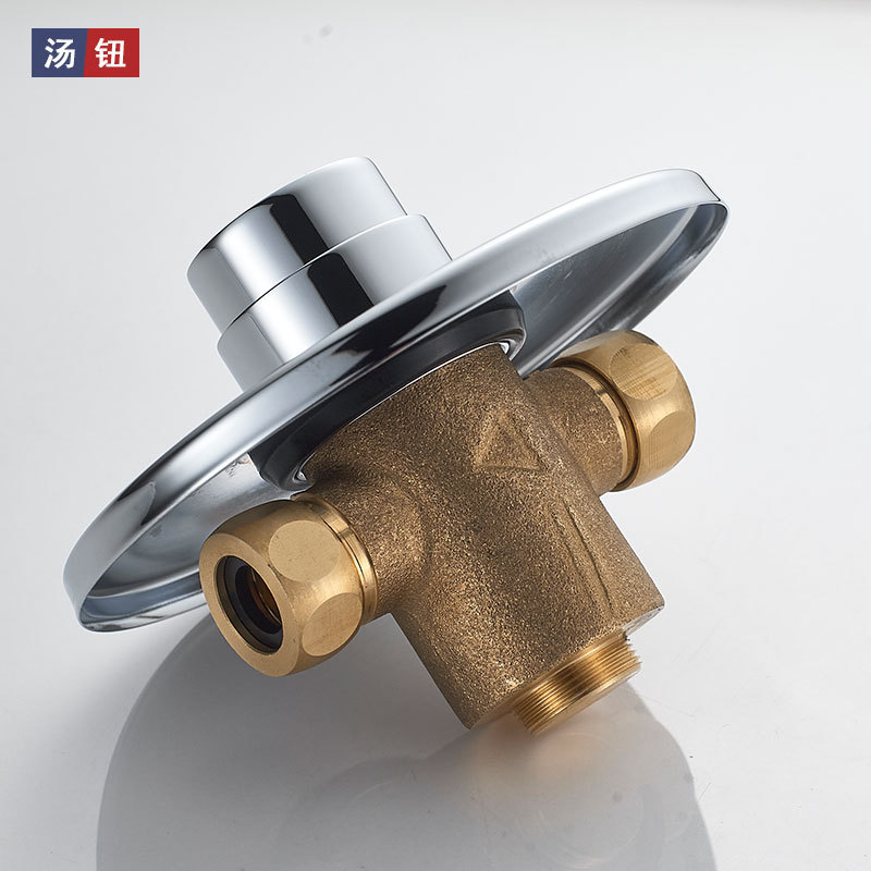 Tuš slavina s odgodom, mesing tijelo, jednostruko spojeno, potpuno mesing jezgro ventila