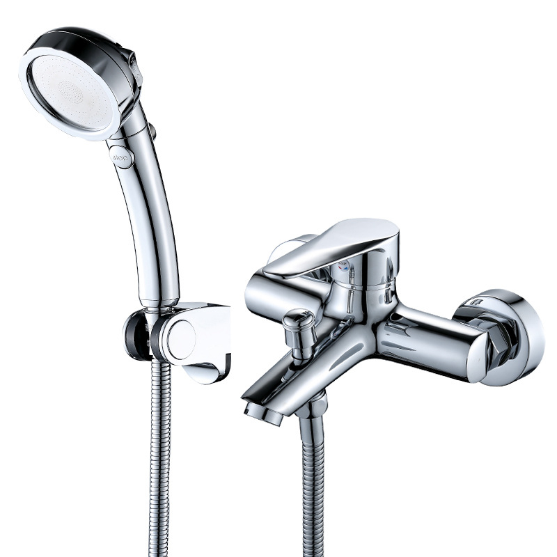 Réz falra szerelhető kétfunkciós fürdőszobai keverő, kerámiás szeleppel