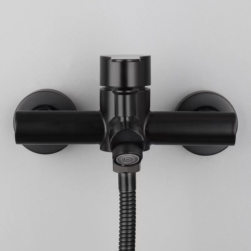 Réz falra szerelhető kétfunkciós fürdőszobai keverő, kerámiás szeleppel