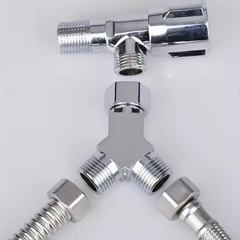Adaptador dovoda vode za perilicu rublja 1-2, površinska montaža, trostruki spoj, bakreni materijal, model SX002, keramički disk ventil