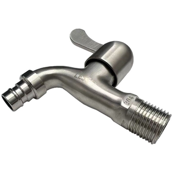 Joint Plastic W89102 rozsdamentes acél mosógép csaptelep, kerámia szeleppel, DN15 menetes csatlakozás, 1.6 MPa