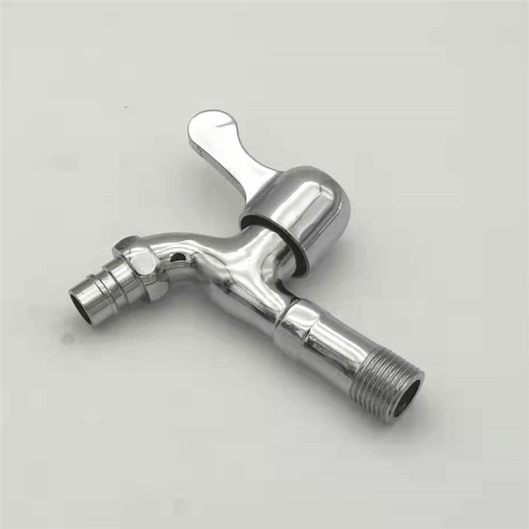 Robinet pentru mașina de spălat, aliaj de zinc, gură mediu-lungă, supapă magnetică, corp cu articulație unică, nucleu de cupru