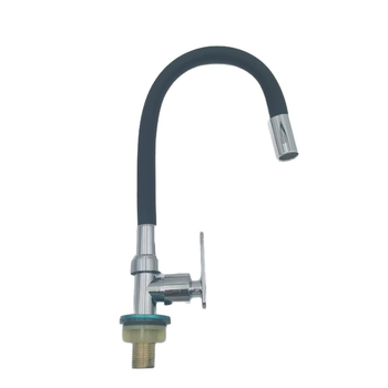 Robinet de bucătărie, montaj vertical, corp din aliaj de zinc, supapă cu disc ceramic, deschidere cu cheie