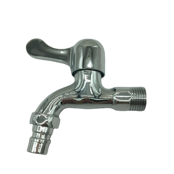 Robinet pentru mașina de spălat, corp din aliaj de zinc, montaj în perete, supapă ceramică cu disc, finisaj electroplacat