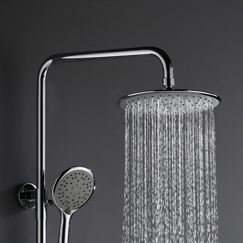 Set duș thermostatic, din cupru, montat pe perete, duș ploaie și masaj, control temperatură