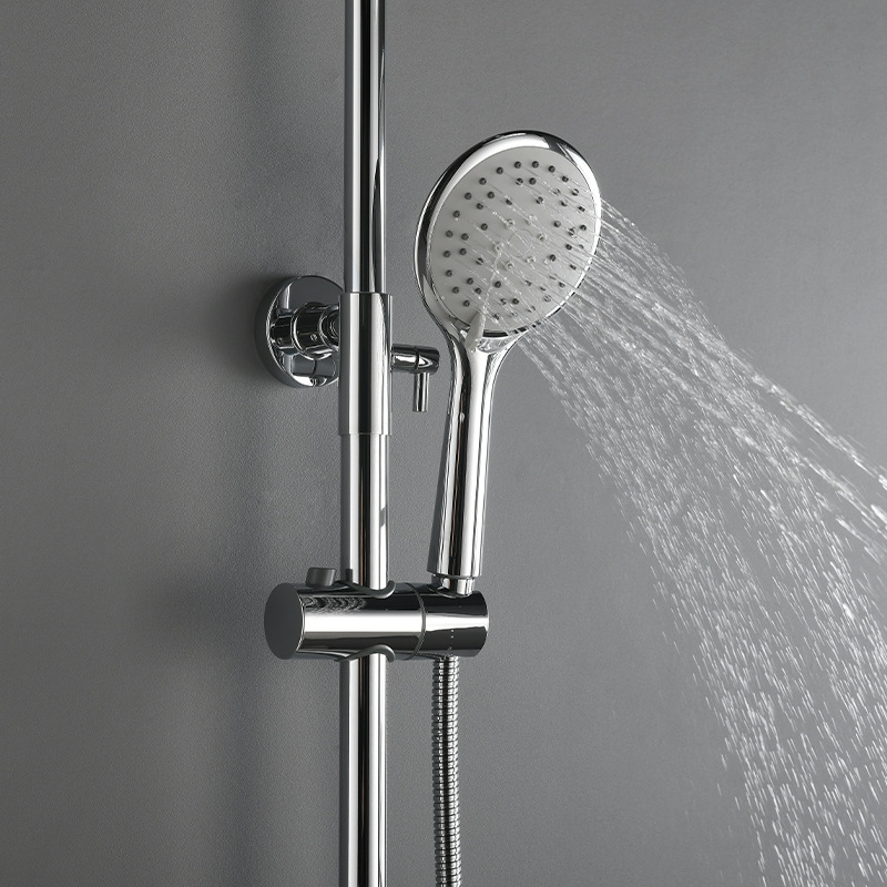 Set duș thermostatic, din cupru, montat pe perete, duș ploaie și masaj, control temperatură