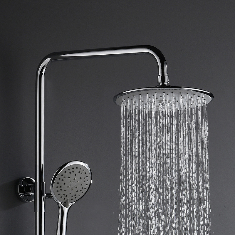 Set duș thermostatic, din cupru, montat pe perete, duș ploaie și masaj, control temperatură