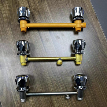 Robinet pentru bazin de baie pentru picioare, corp din cupru, miez ceramic al valvei, construcție duplex