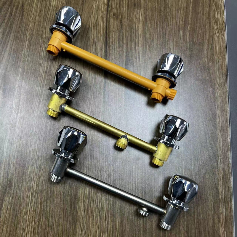 Robinet pentru bazin de baie pentru picioare, corp din cupru, miez ceramic al valvei, construcție duplex