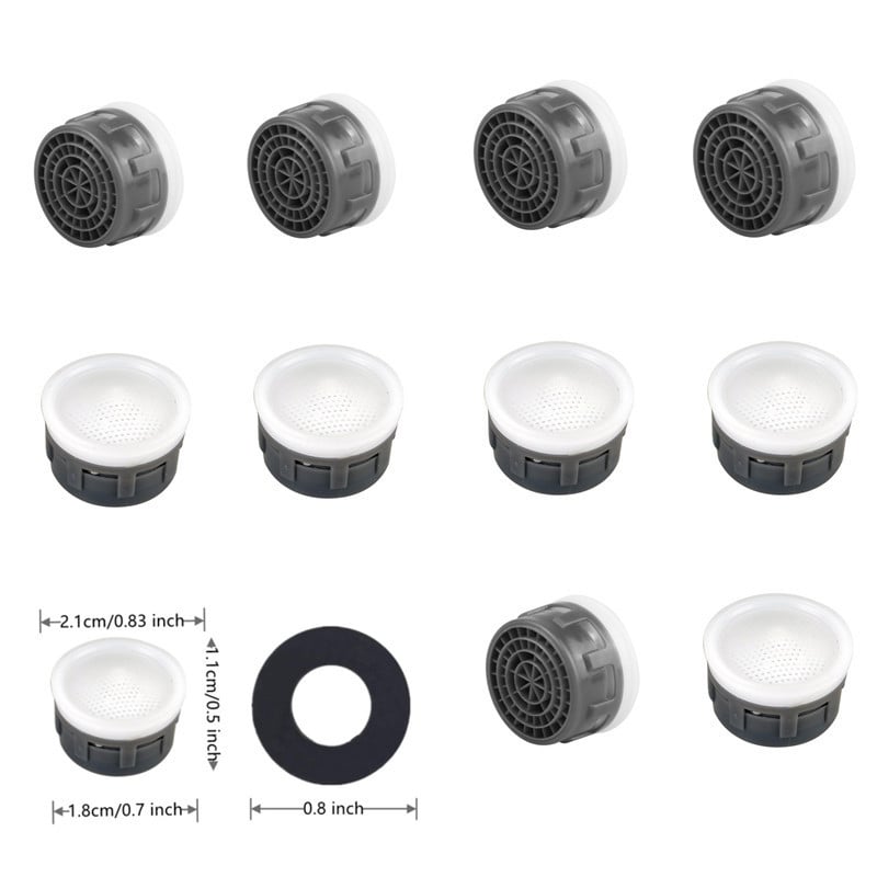 Filtru pentru ciocul robinetului, element filtrant din plastic, montaj încorporat, model 1189, finisaj natural, temperatură de lucru 0–70 °C