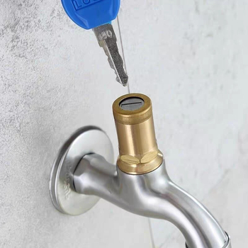 Robinet de bucătărie montat pe perete, din oțel inoxidabil cu finisaj periat, miez din cupru, model LL-30067