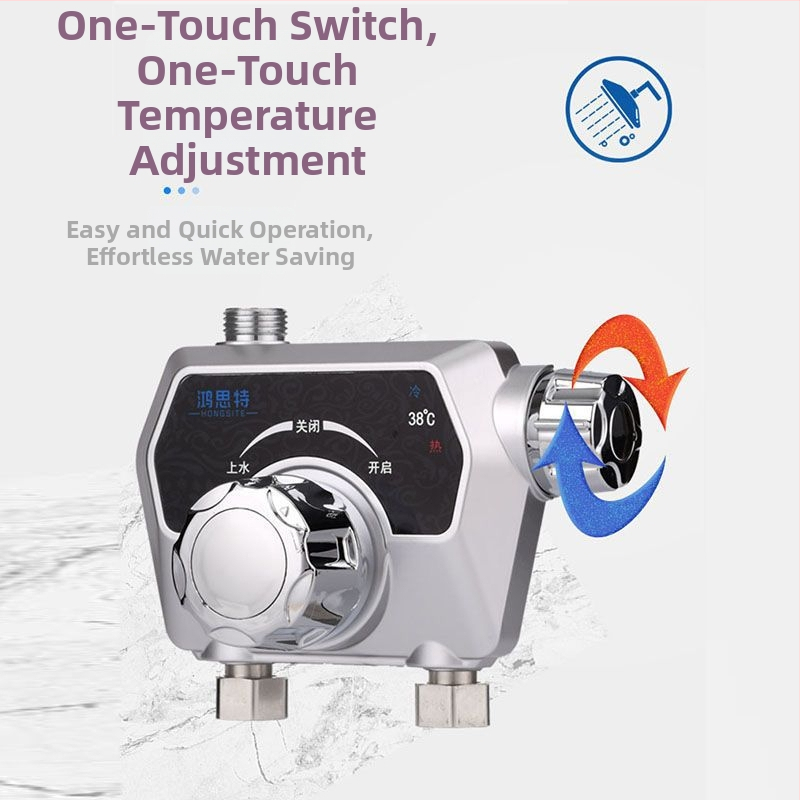 Termostatiký miešací ventil, povrchovo montovaný, solárny inteligentný automatický riadenie teploty, keramický diskový ventil
