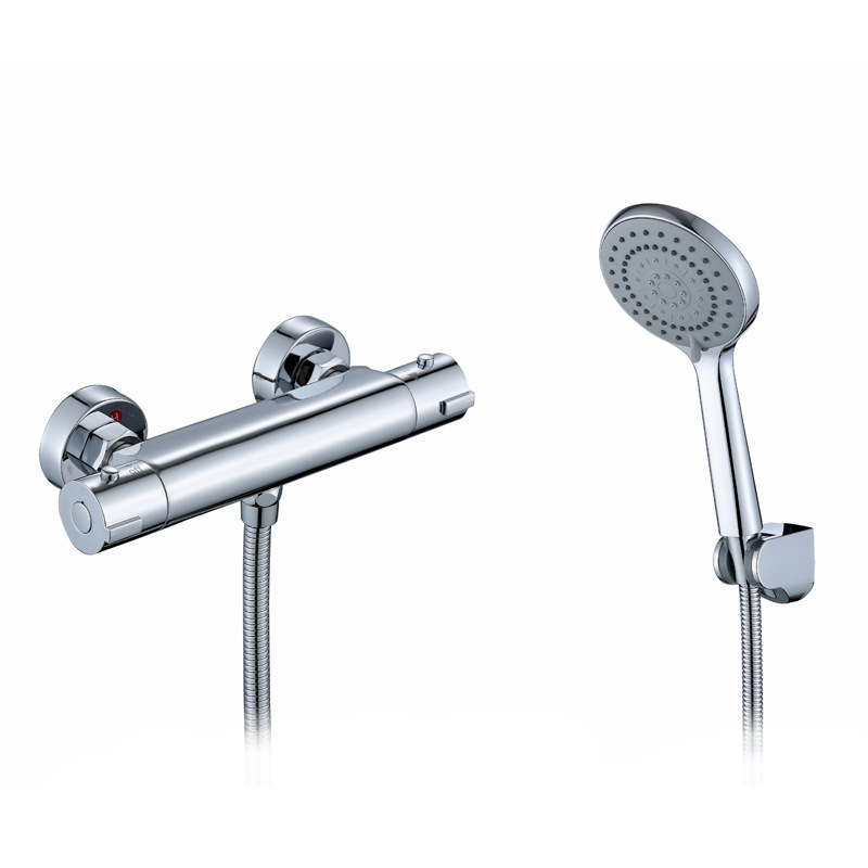 Ugrađeni bakreni termostatski set za kadu i tuš, model 812G, raspon temperature 0–80°C, brončano jezgro ventila