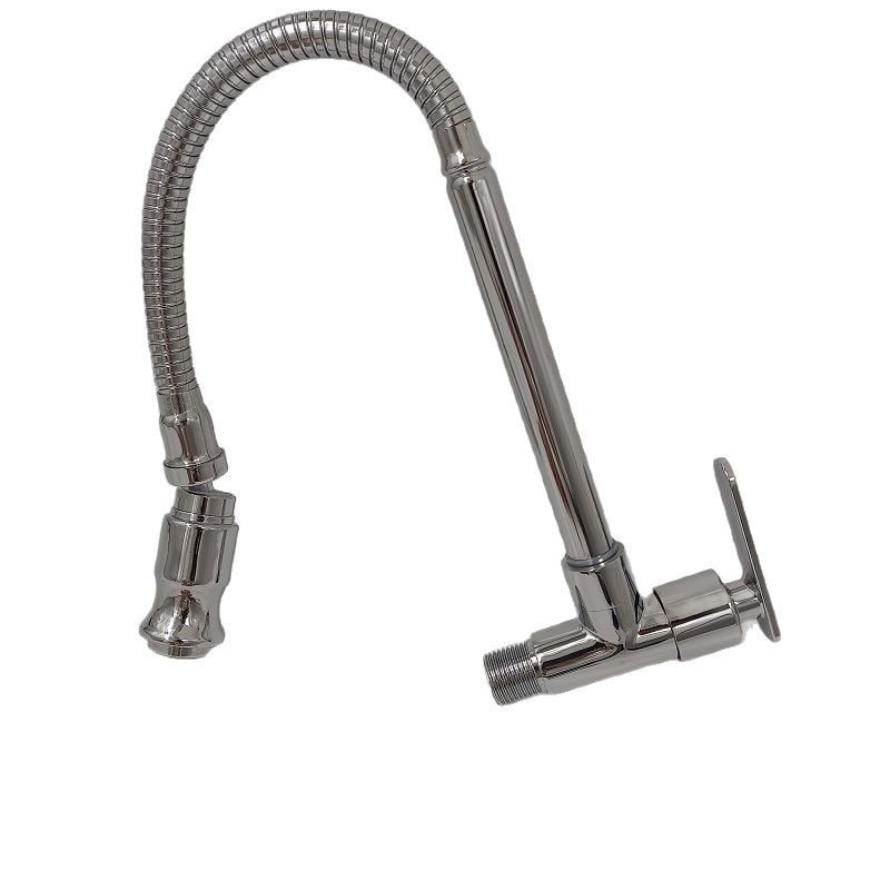 Réz konyhai falra szerelhető csaptelep, kerámiás szeleppel, 14 mm bemenet/kimenet, működési hőmérséklet 0–90 °C