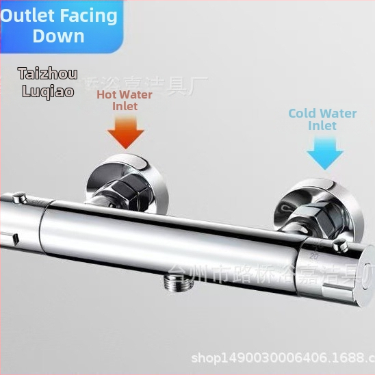 Sprchový miešací ventil z medi, model 888, rozsah 0–80°C, pripojenie 25 mm