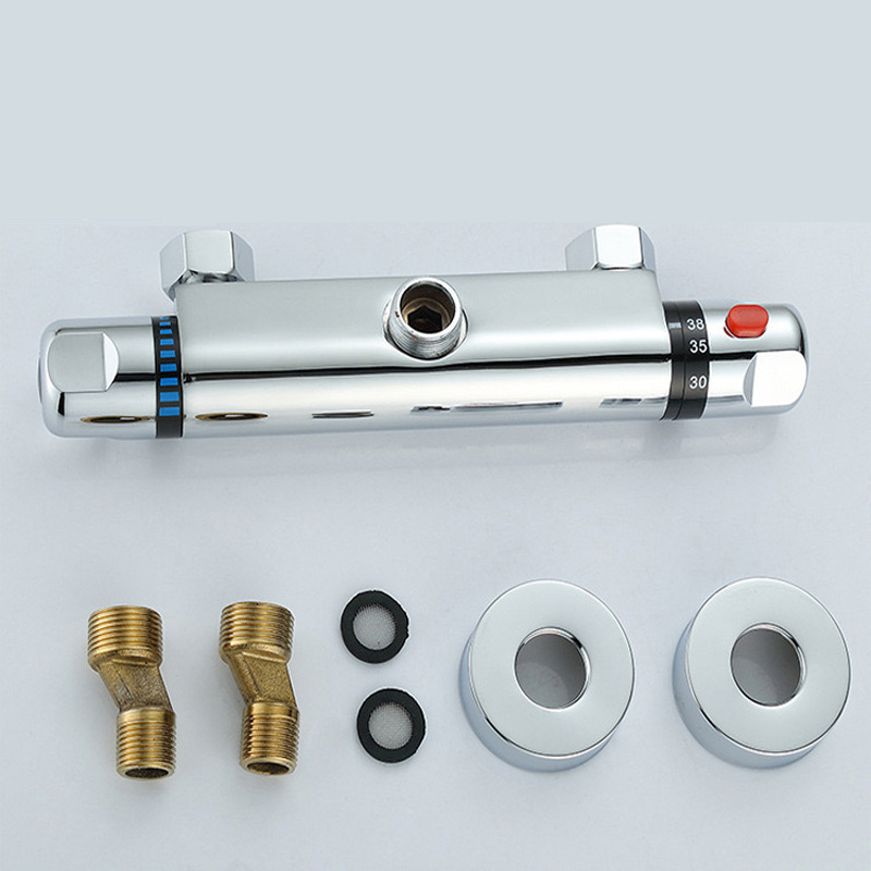 Смесител за душ с меден корпус, модел 888, работна температура 0–80°C, вход и изход 25 мм