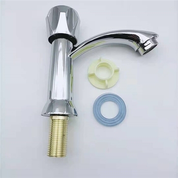 Kran za umivaonik u kupaonici, jednokotni, samo hladna voda, model L322, cinkova legura, keramički mehanizam, 15 mm ulaz/izlaz, navojna ugradnja