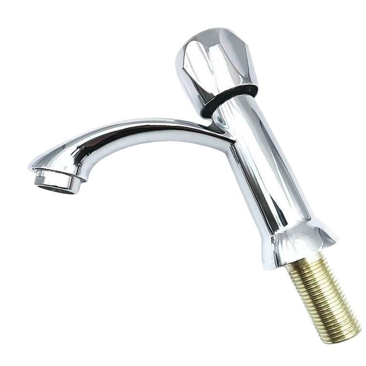 Kran za umivaonik u kupaonici, jednokotni, samo hladna voda, model L322, cinkova legura, keramički mehanizam, 15 mm ulaz/izlaz, navojna ugradnja