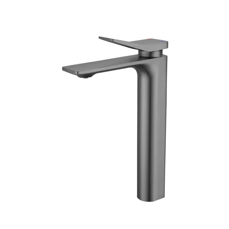 Кран за умивалник, смесител, медно-сплавно тяло, еднорелсов дизайн, повдигателен режим на отваряне, керамичен картридж клапан