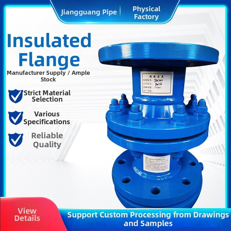 Izolovaná príruba pre ropovody a plynovody, monolitická z nehrdzavejúcej ocele, axiálny typ, zvárané spojenie, dobrá elasticita