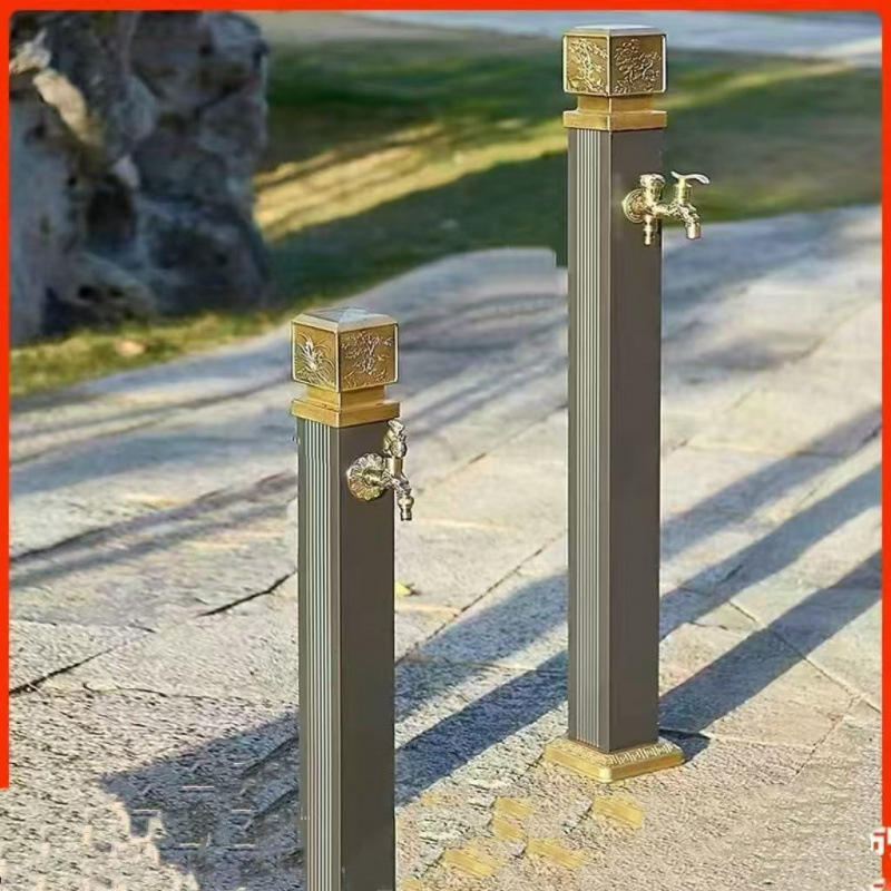 Kolonijski vanjski antifrizni čep za vilu, dvorište i vrt — električni vodovod za toplu vodu, špiralno otvaranje, tijelo od aluminijsko-magnezijskog legura, bakreni jezgrni ventil, završni premaz sprejem