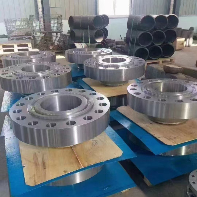 Plochý zváraný flanš s krkom, 304 nehrdzavejúca oceľ, horizontálny typ, zvárané spojenie, Gb štandard